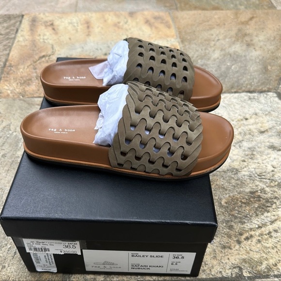 rag & bone Bailey Slide Leather Flat Sandal - Picture 8 of 9